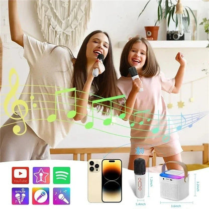 🎤 Portable LED Bluetooth Karaoke Machine Dual Speakers